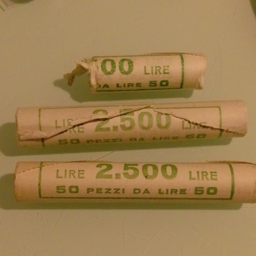 Rotolini monete lire lotto - rotolini,