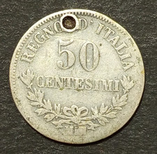 50 CENTESIMI 1863 MB MILANO M