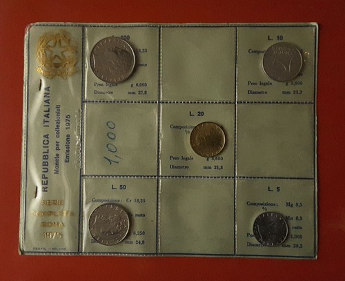 Serie valori 1975 50 - 50, lire