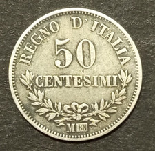50 CENTESIMI 1867 BB MILANO M