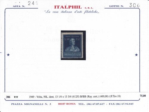 Repubblica 1949 volta lire - 1949,